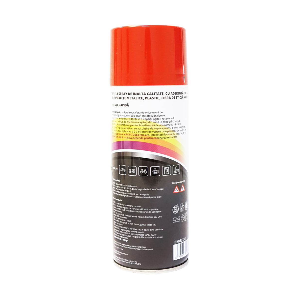 Spray vopsea auto rosu imperial UTB profesionala cu uscare rapida 450ml MAGIC - imagine 3