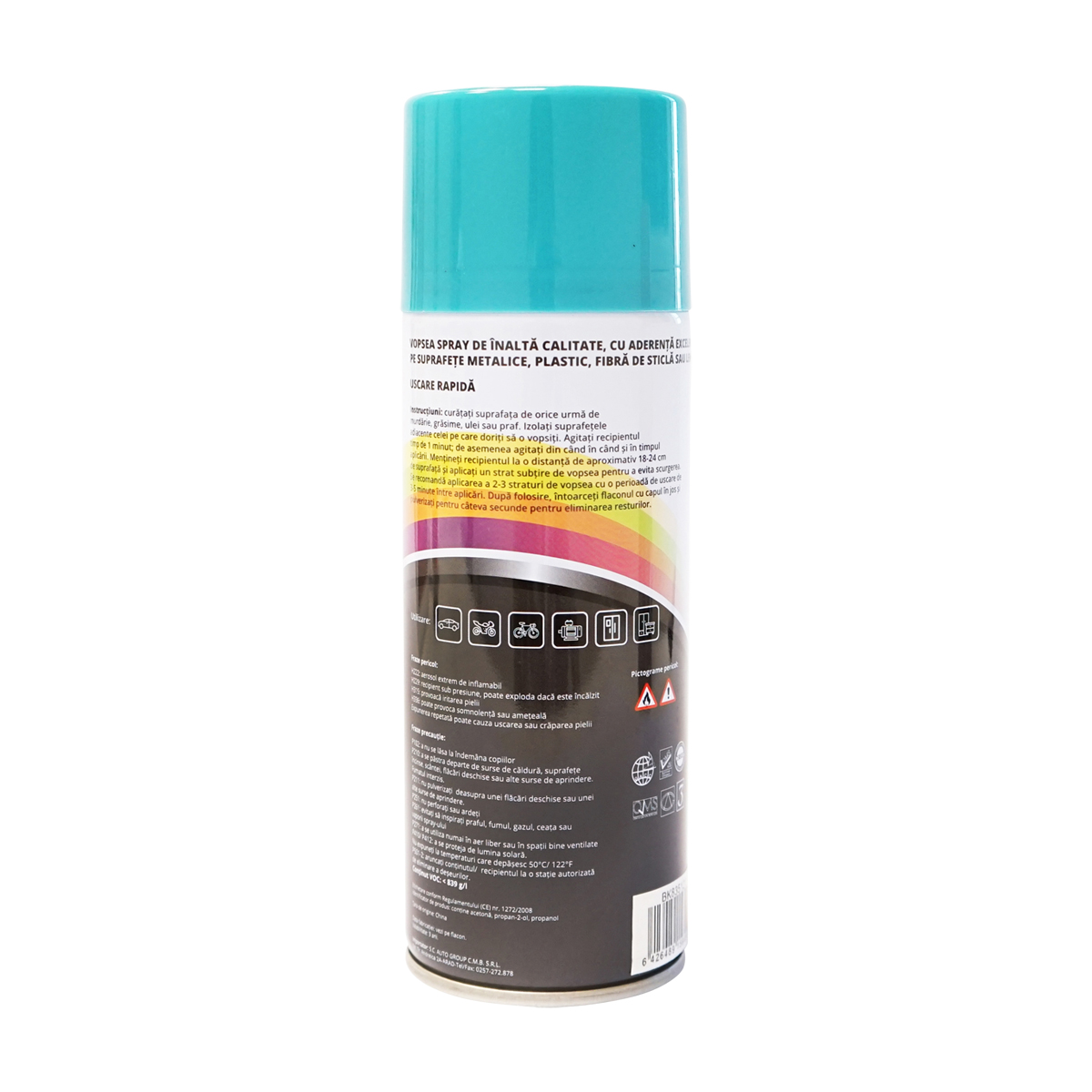 Spray vopsea auto Landini albastru deschis 5121 Bleu Egipt 450ml MAGIC - imagine 3