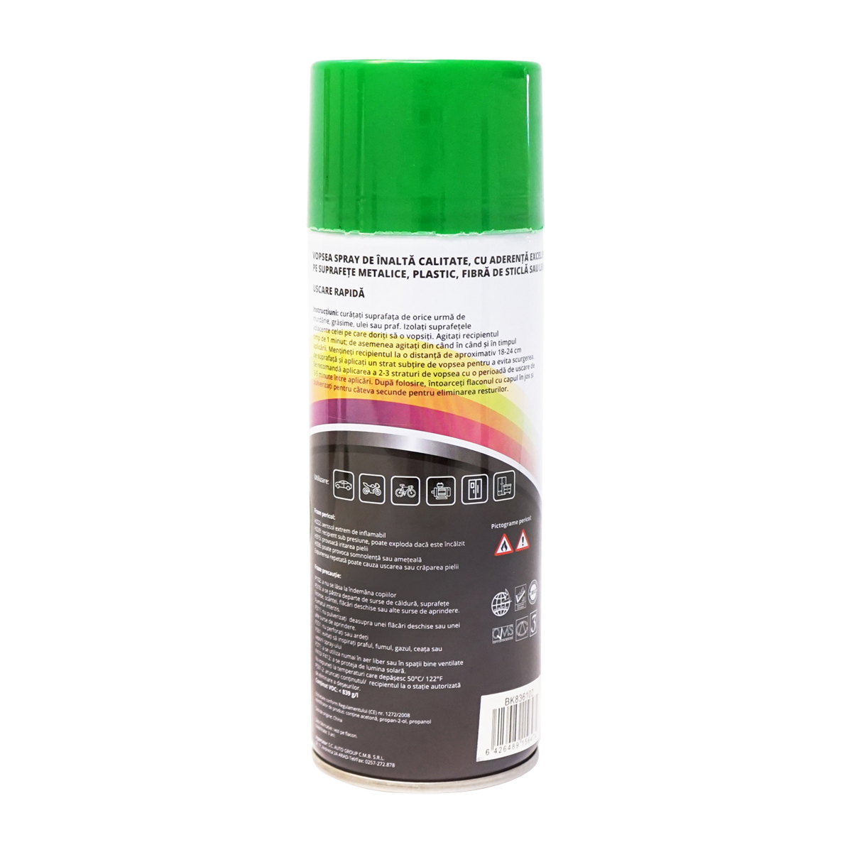 Spray vopsea auto verde tip Deutz profesionala cu uscare rapida 450ml MAGIC - imagine 3