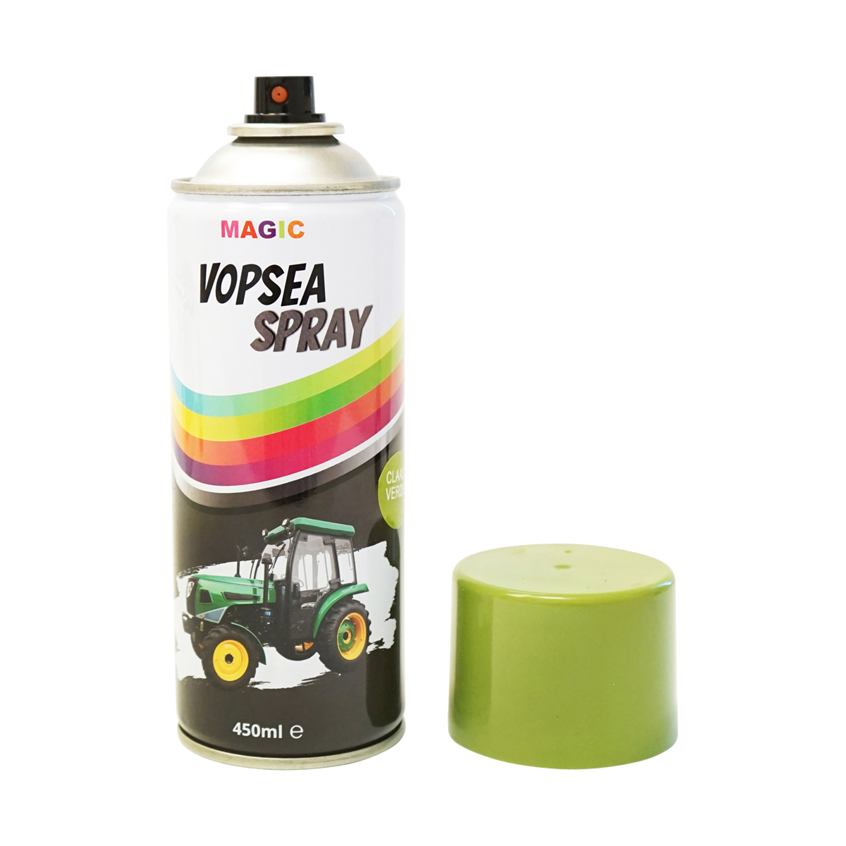 Spray vopsea auto verde tip Claas profesionala cu uscare rapida 450ml MAGIC - imagine 2