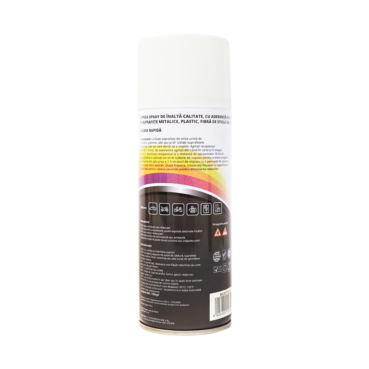 Spray vopsea auto gri ceata tip Ford profesionala cu uscare rapida 450ml MAGIC - imagine 3