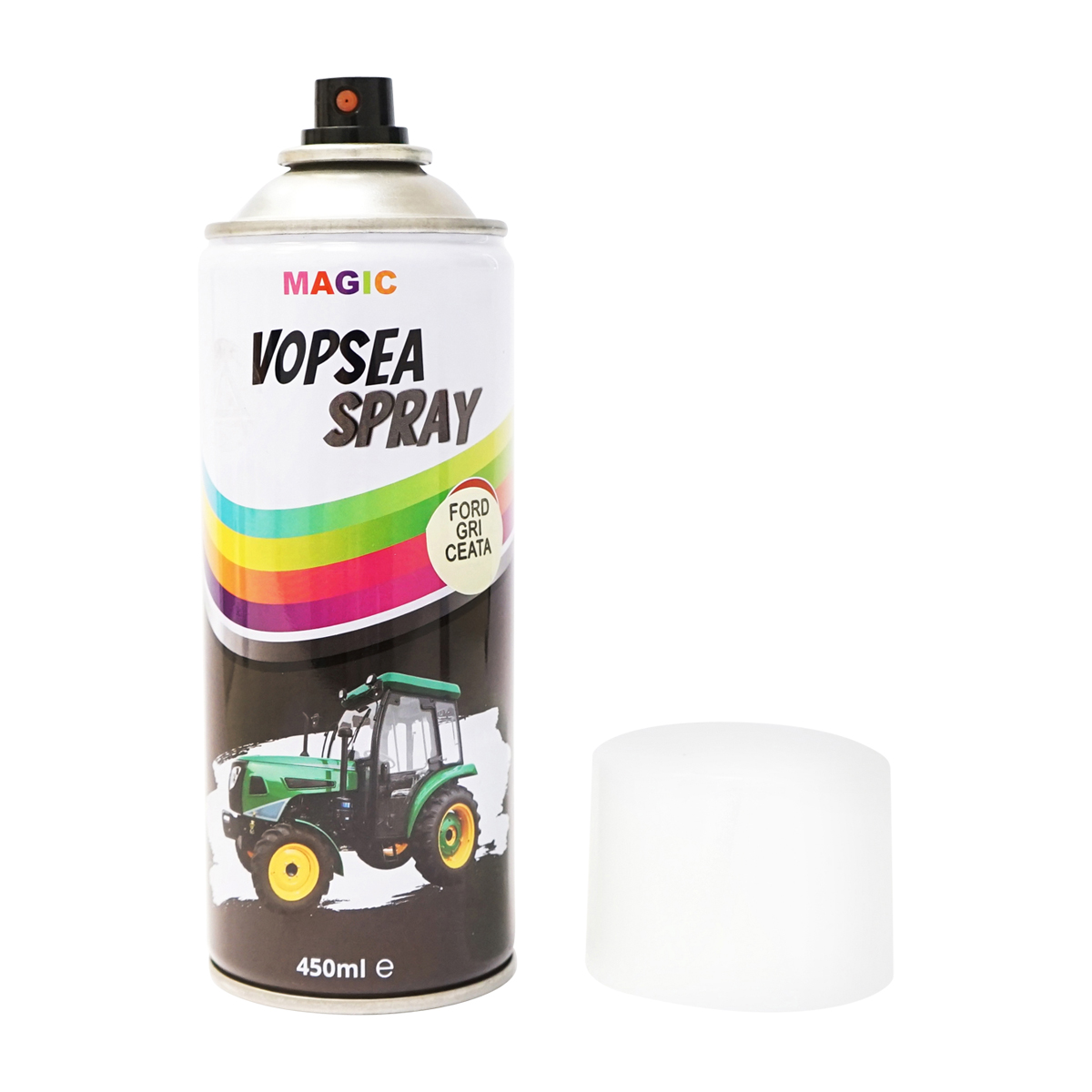 Spray vopsea auto gri ceata tip Ford profesionala cu uscare rapida 450ml MAGIC - imagine 2