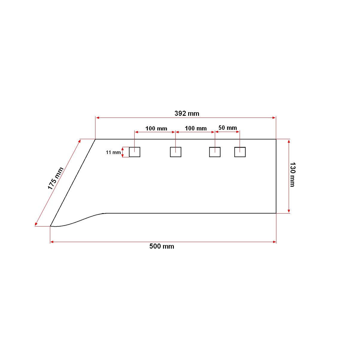 Brazdar plug sormaitat PP4-PP3 500x392x130mm cu 4 gauri de prindere 14mm Made in Ucraina - imagine 4