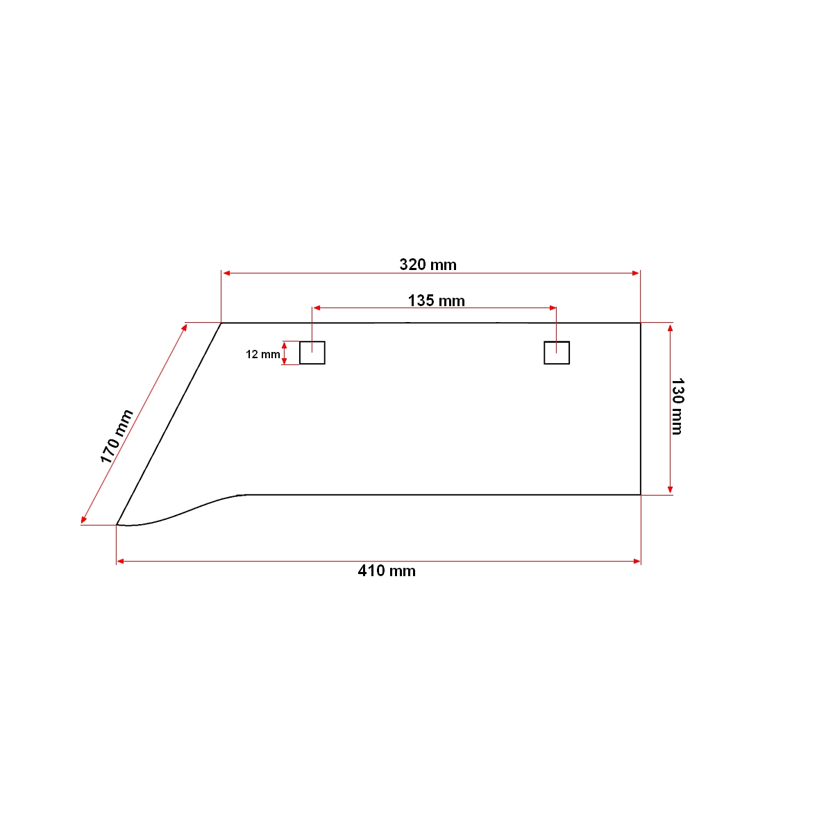 Brazdar plug PP2 sormaitat 410x320x130mm cu 2 gauri de prindere 12mm Made in Ucraina - imagine 4