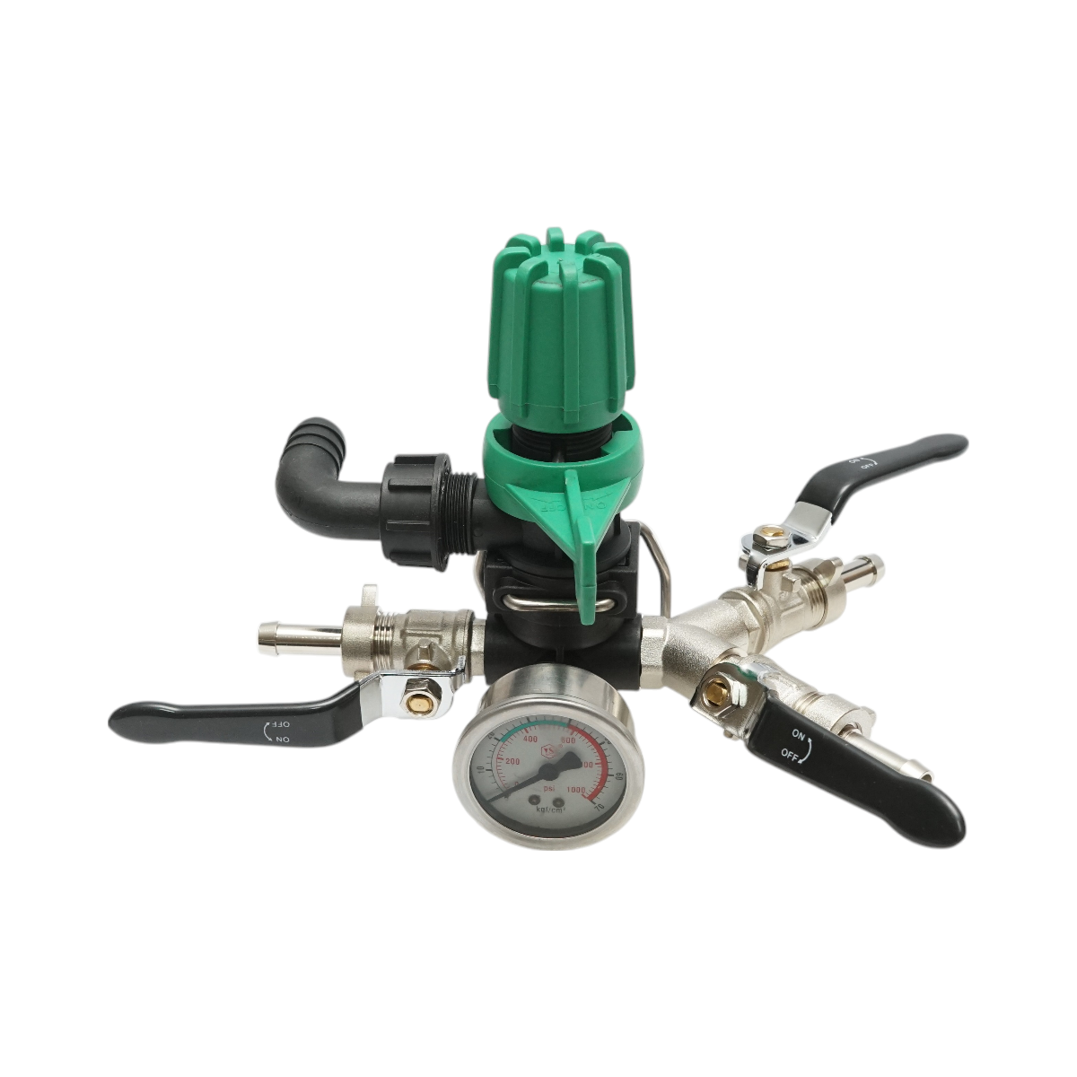 Distribuitor cu 3 cai pentru erbicidator, manometru cu glicerina 1000 PSI