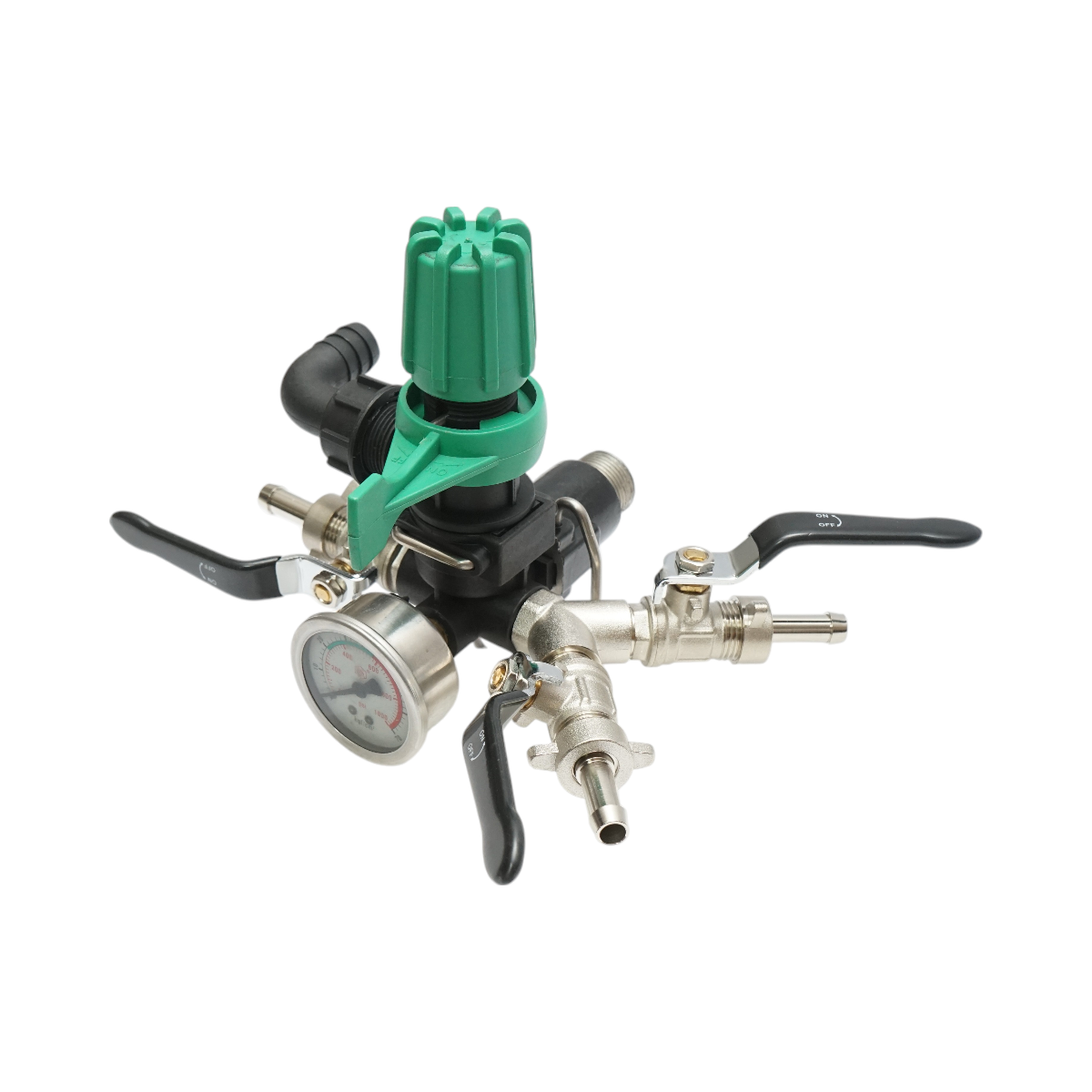 Distribuitor cu 3 cai pentru erbicidator, manometru cu glicerina 1000 PSI - imagine 2