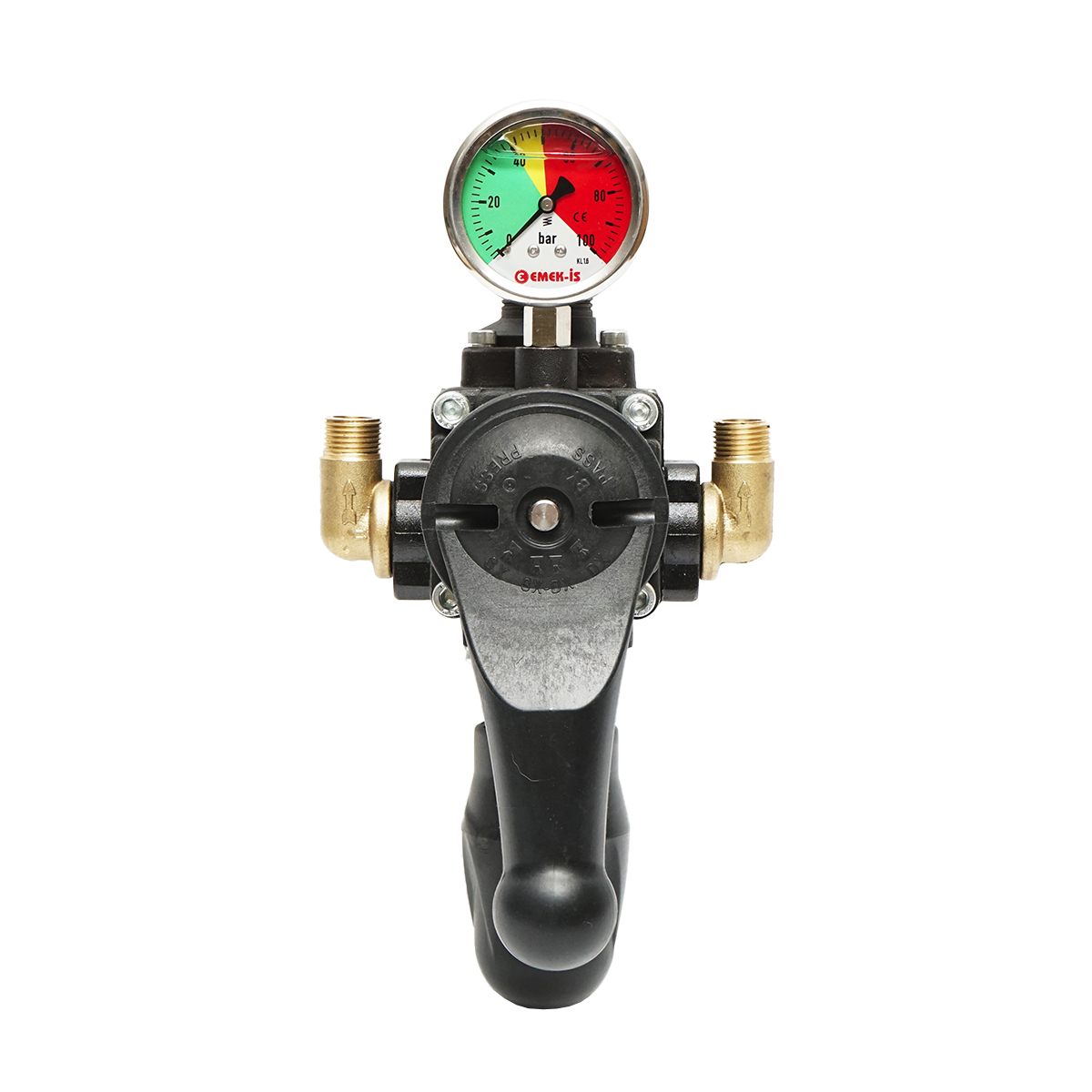 Distribuitor metalic cu 3 cai, manometru glicerina inclus pentru erbicidator - imagine 2