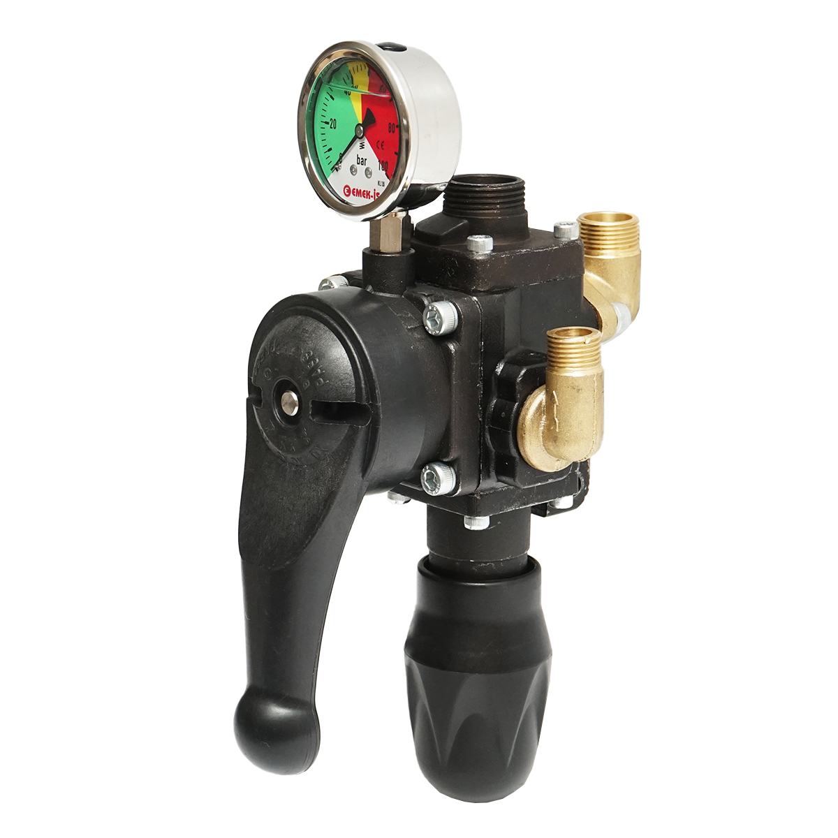 Distribuitor metalic cu 3 cai, manometru glicerina inclus pentru erbicidator - imagine 3