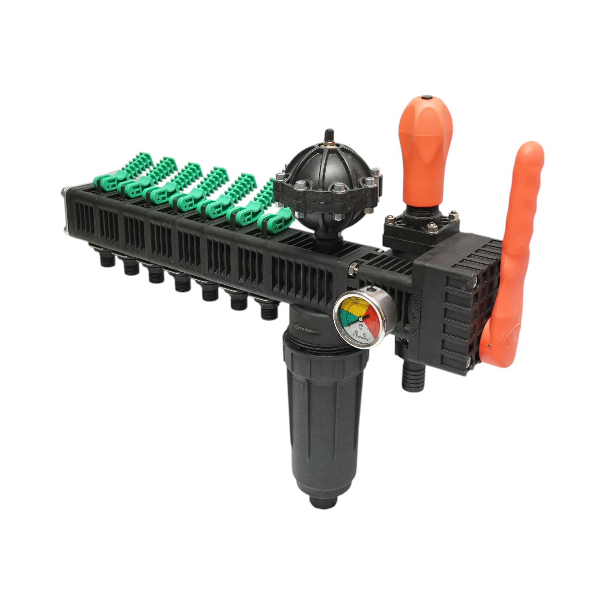 Distribuitor erbicidator cu 7 cai, filtru si manometru cu glicerina 25 bar - imagine 2