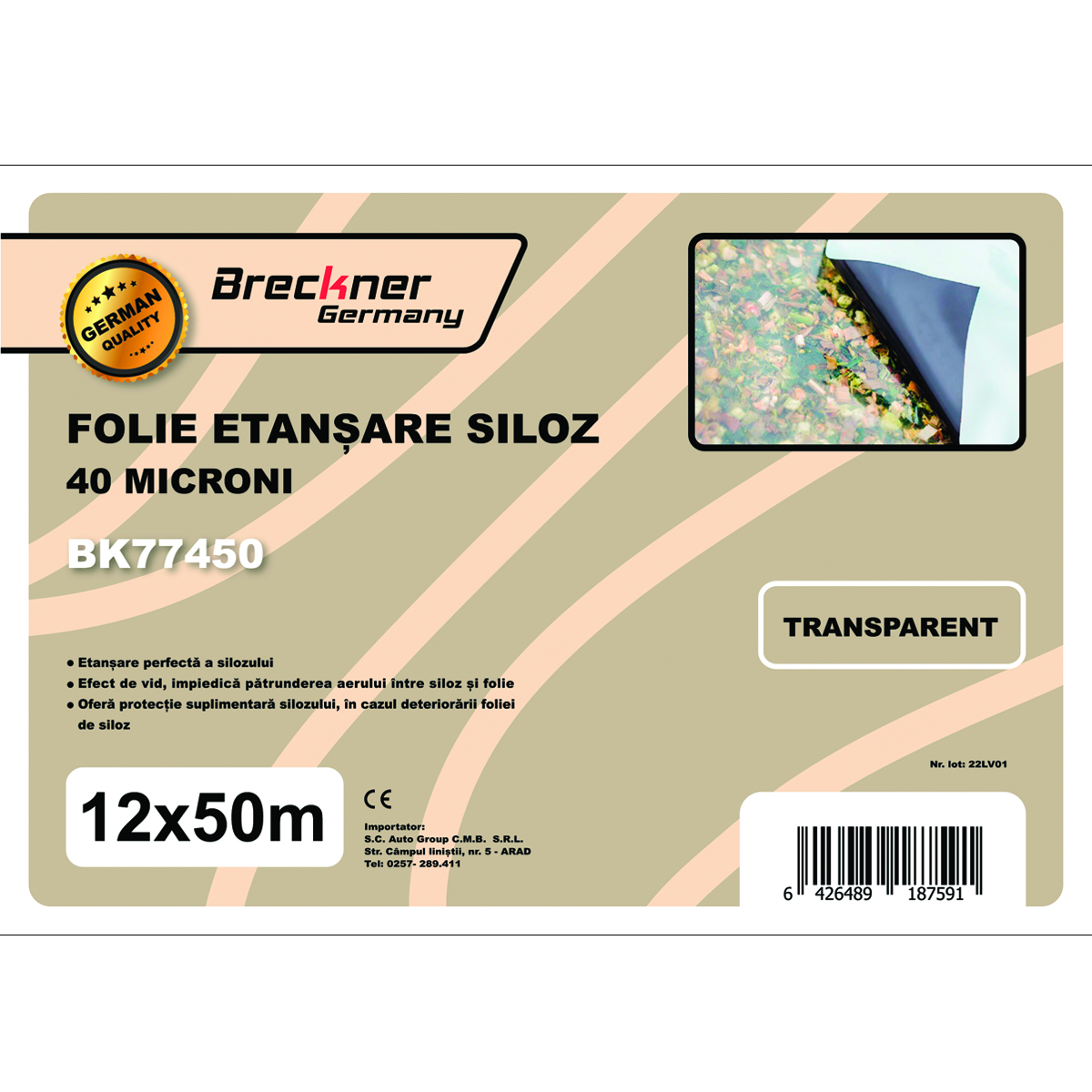 Folie etansare siloz 12x50m 40 microni transparenta Breckner Germany - imagine 5