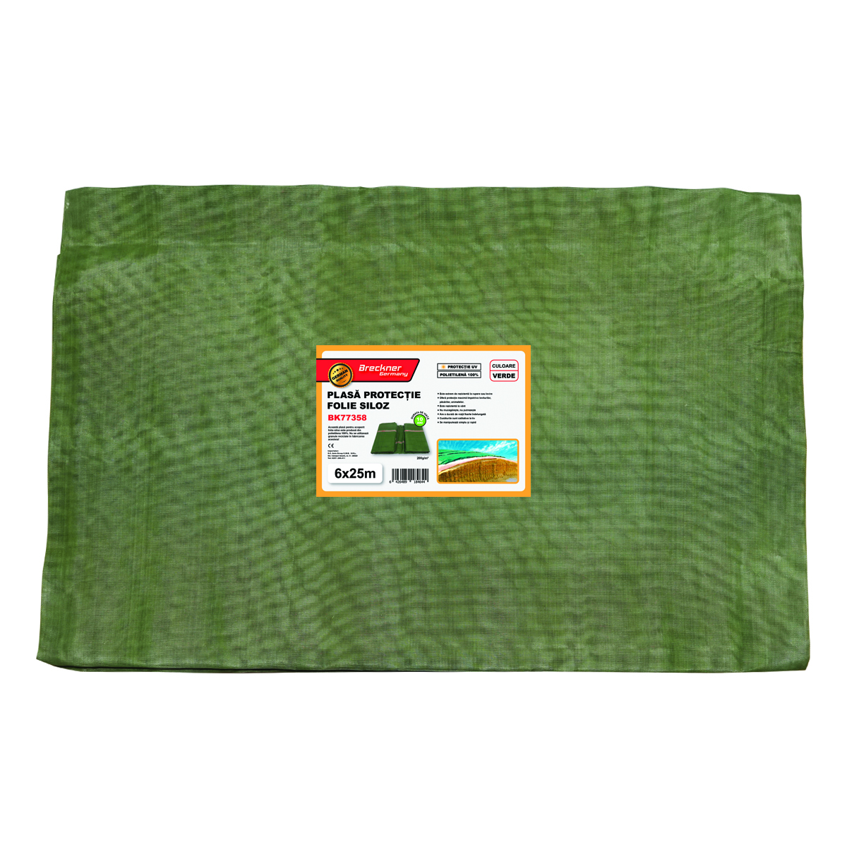 Plasa/prelata protectie pentru folie siloz verde 6x25m Breckner Germany - imagine 2