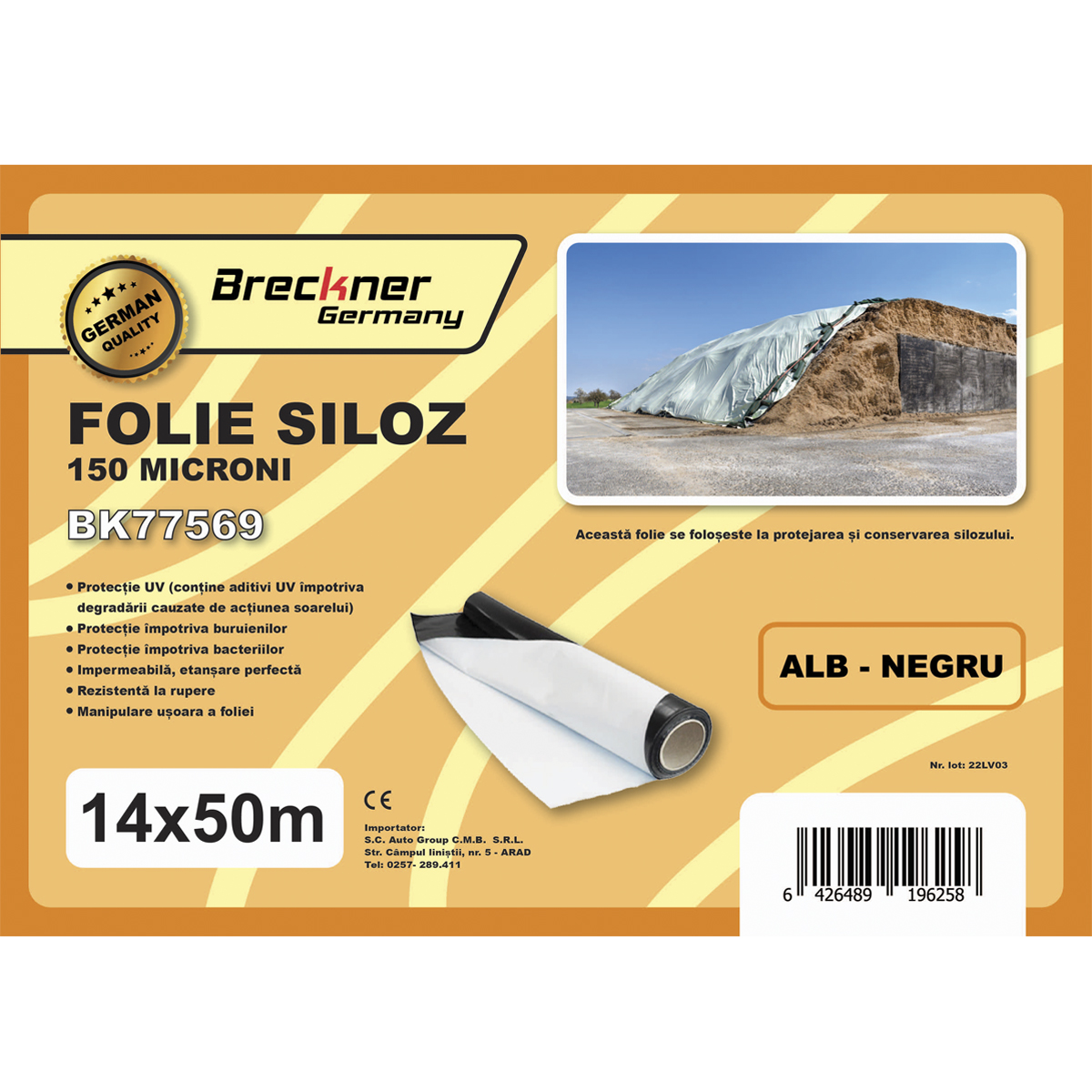 Folie siloz 14x50m 150 microni Breckner Germany - imagine 5
