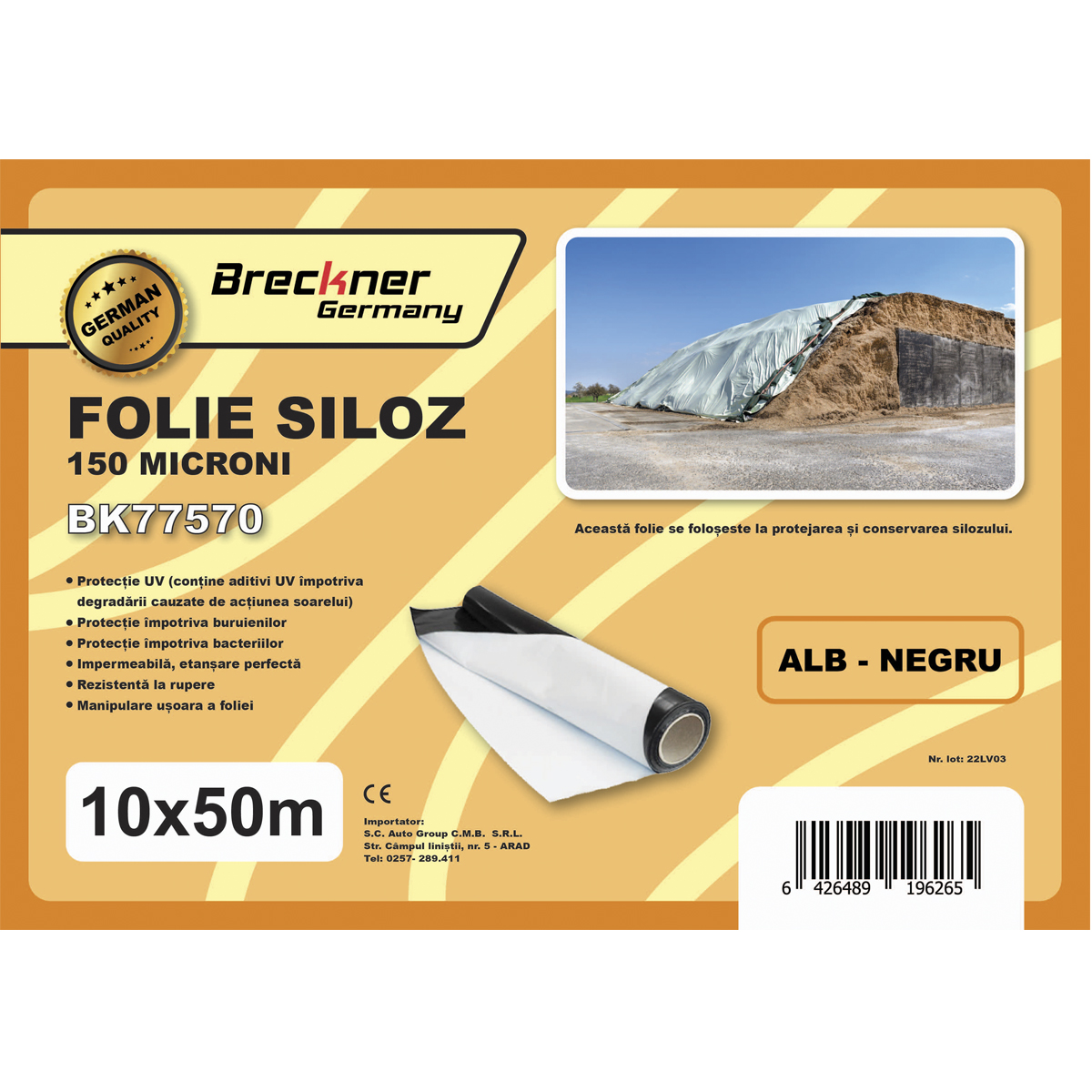 Folie siloz 10x50m 150 microni Breckner Germany - imagine 5