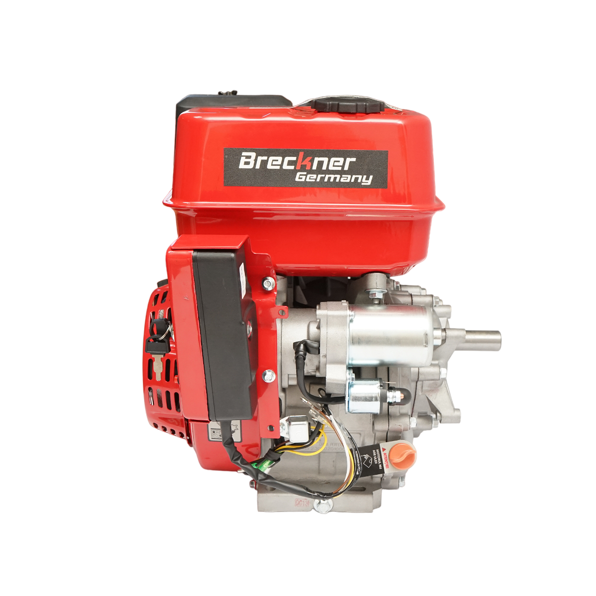 Motor pe benzina 9CP, 4 timpi, ax cu pana 25mm pornire cheie/sfoara, reductor priza Breckner Germany - imagine 4