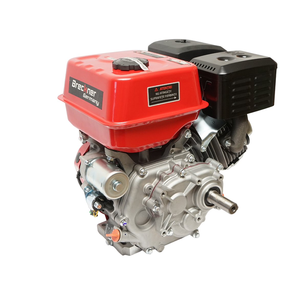Motor pe benzina 9CP, 4 timpi, ax cu pana 25mm pornire cheie/sfoara, reductor priza Breckner Germany - imagine 2