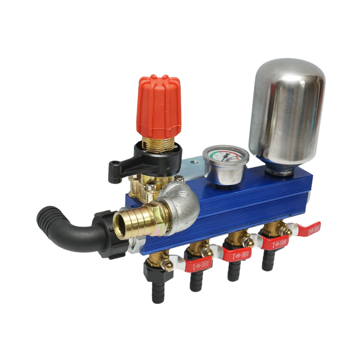 Distribuitor erbicidator cu 4 cai si cu manometru - imagine 3