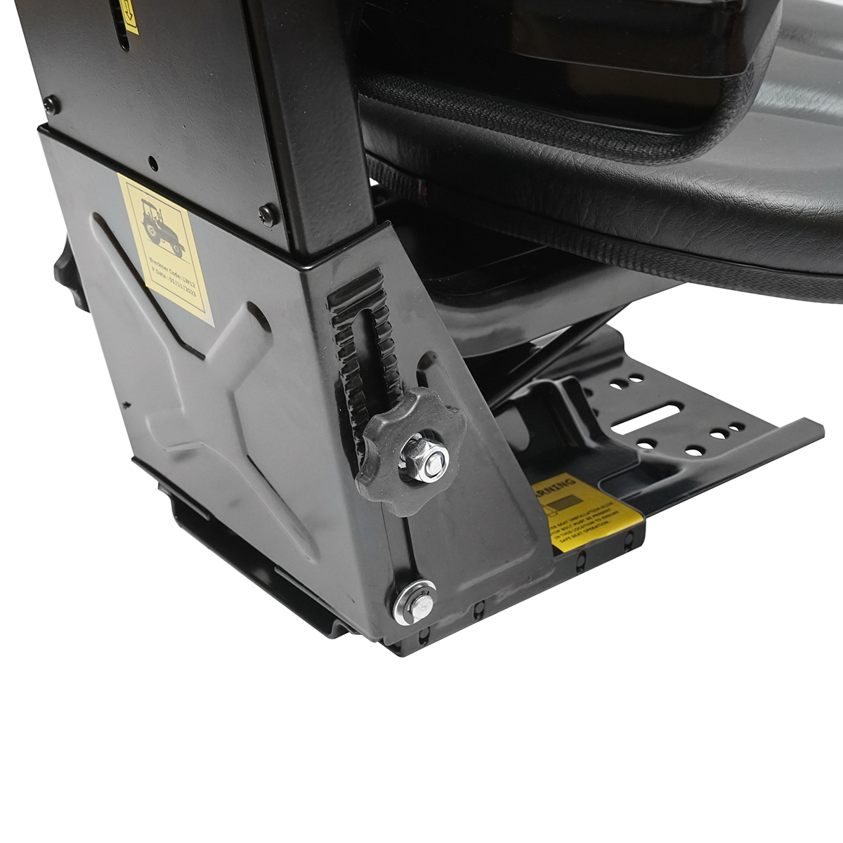 Scaun pentru tractor, negru, reglabil cu cotiera, latime sezut 485mm - imagine 6