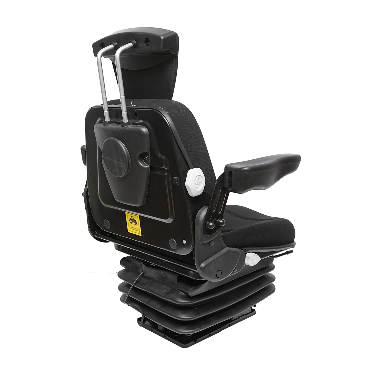Scaun pentru tractor, negru, reglabil cu cotiera, tetiera si suspensie aer 12-24V - imagine 4