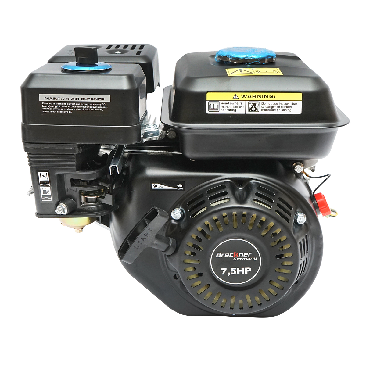 Motor pe benzina 7.5CP, 4 timpi, ax canelat 25mm sfoara Breckner Germany - imagine 3