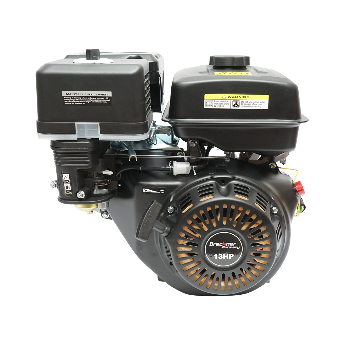 Motor pe benzina 13CP, 4 timpi, ax cu pana 25mm, pornire sfoara Breckner Germany - imagine 2