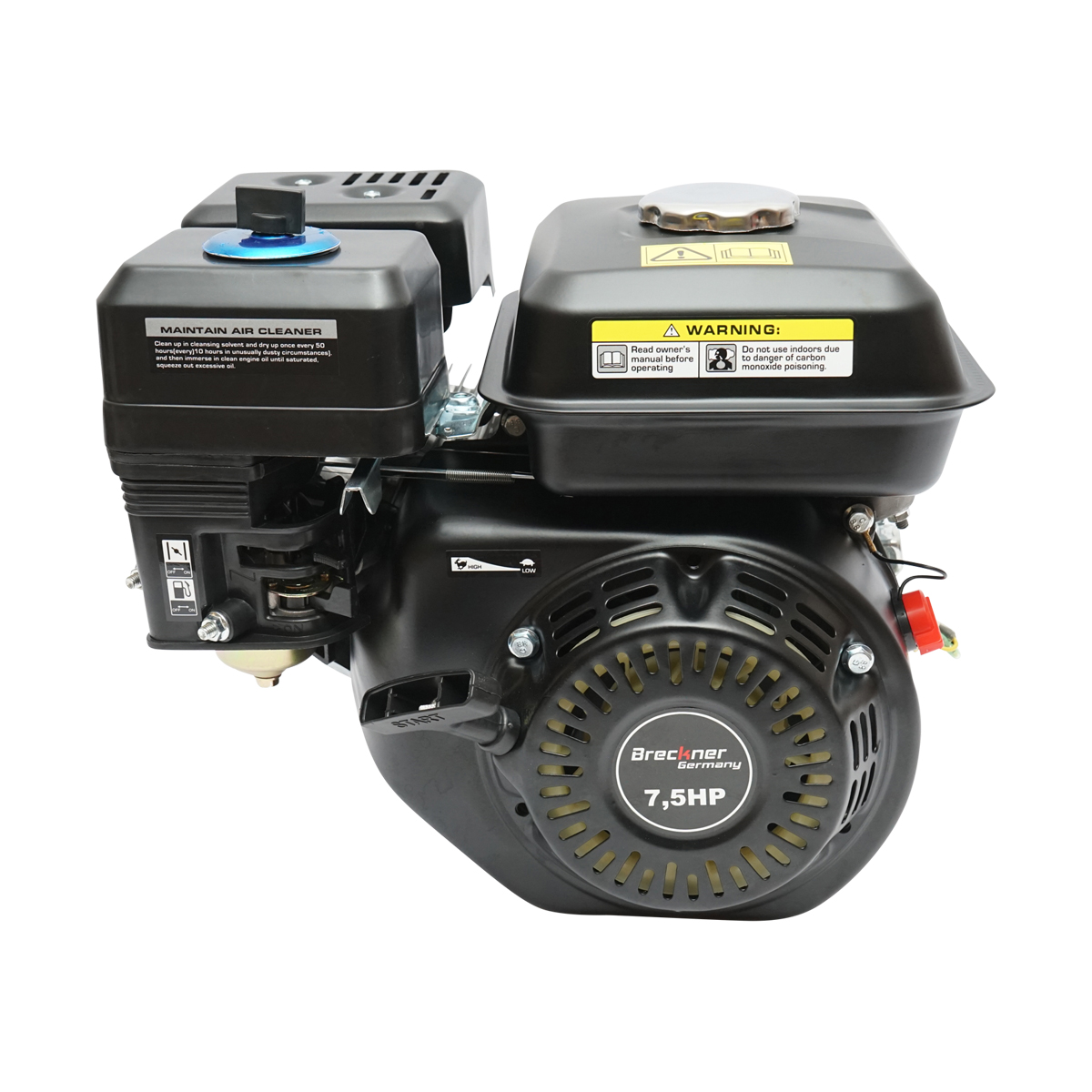 Motor pe benzina 7.5CP, 4 timpi, ax cu pana 20mm, pornire sfoara Breckner Germany - imagine 3