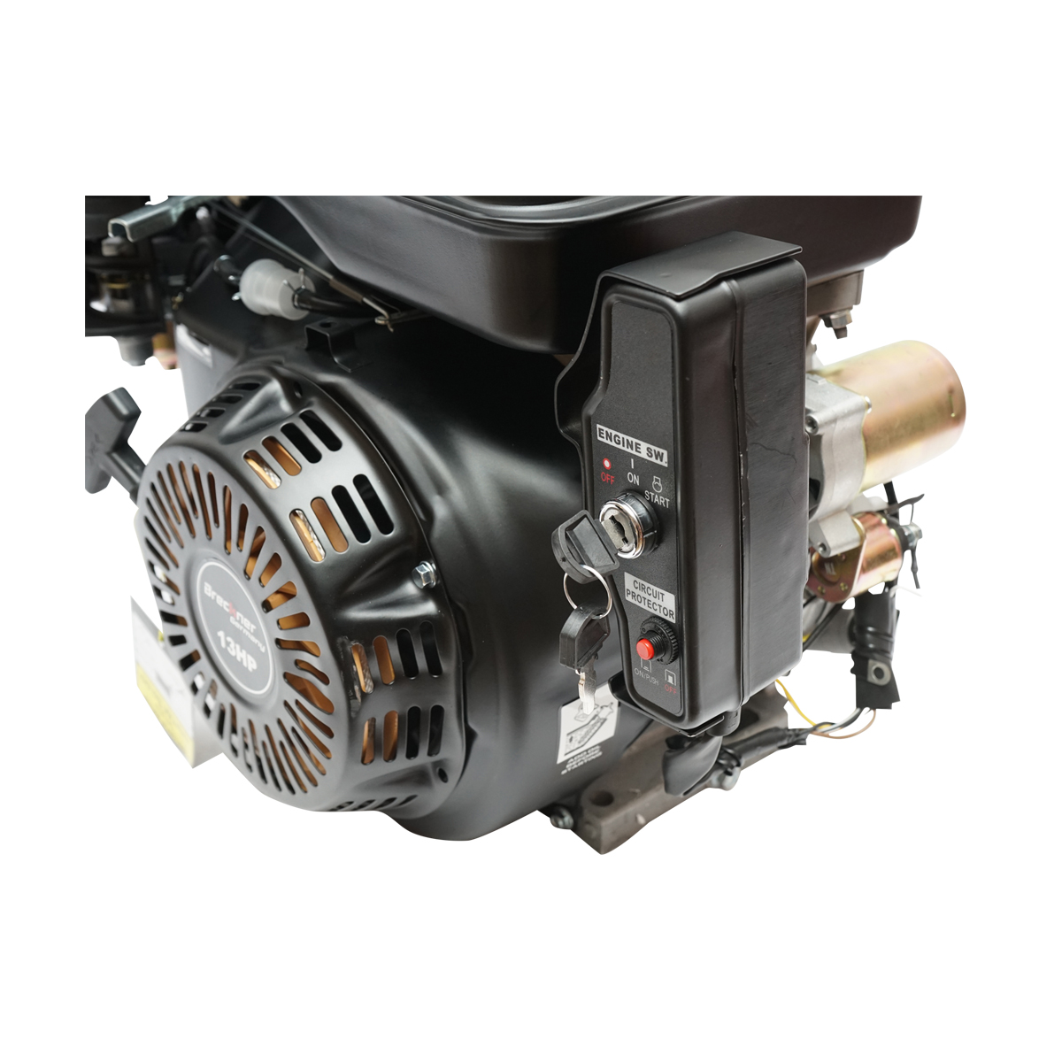 Motor pe benzina 13CP, 4 timpi, ax cu pana 25mm pornire cheie/sfoara, reductor priza Breckner Germany - imagine 6