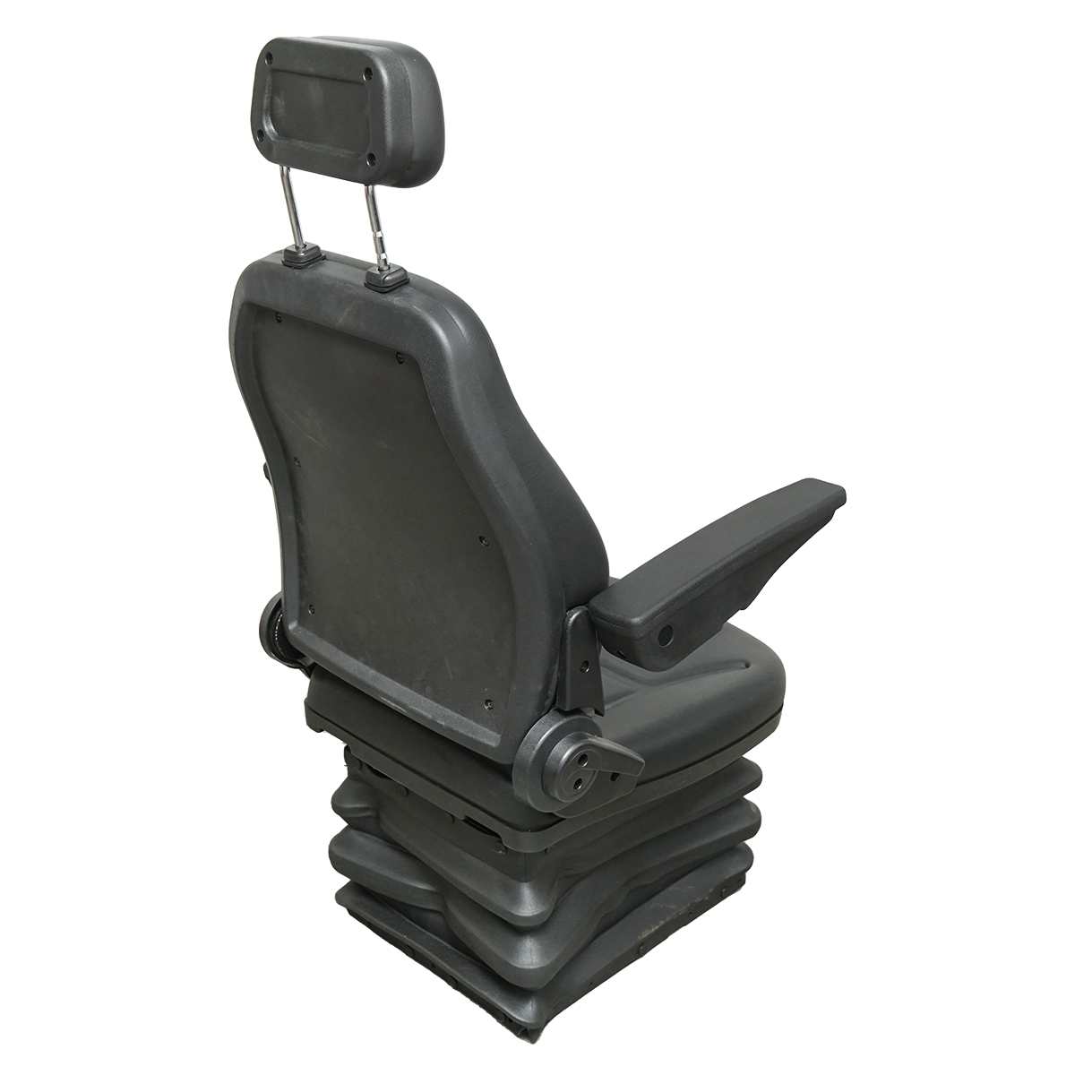 Scaun universal reglabil pe inaltime si greutate 40-120Kg, cotiere si spatar rabatabil 50-90° pentru tractor, utilaje agricole, industriale, stivuitor - imagine 4