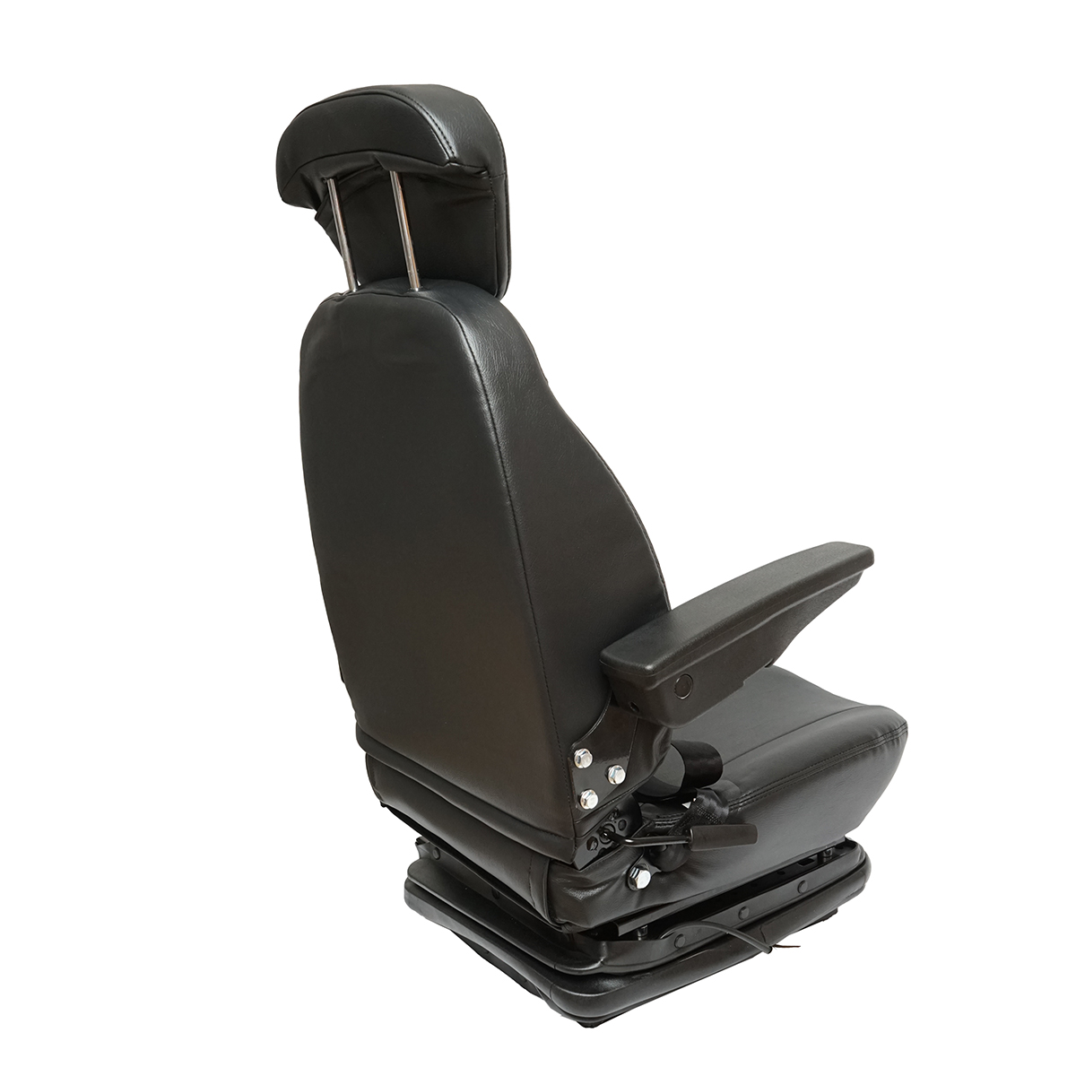 Scaun universal reglabil pentru tractor cu centura de siguranta, cotiere si suspensie 800x610mm - imagine 5