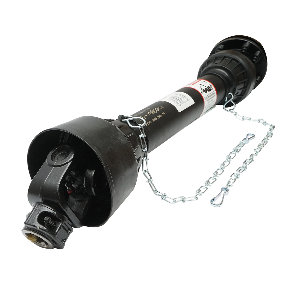 Cardan 1000 mm S6 T6 cu ambreiaj compus din 2 discuri cruce 30.2x92 (teava stea) 1 3/8 Z=6 freza - imagine 3