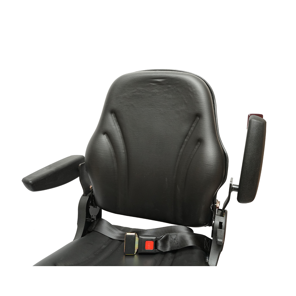 Scaun universal cu suspensie pe aer, reglabil pe inaltime si greutate 50-140Kg, cotiere si spatar rabatabil 50-90° pentru tractor, utilaje agricole, industriale, stivuitor - imagine 7