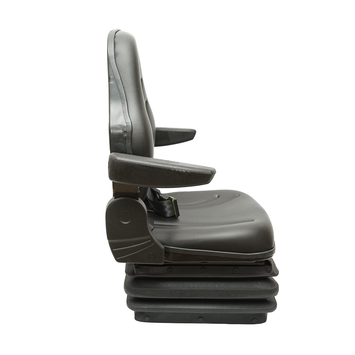 Scaun universal cu suspensie pe aer, reglabil pe inaltime si greutate 50-140Kg, cotiere si spatar rabatabil 50-90° pentru tractor, utilaje agricole, industriale, stivuitor - imagine 5