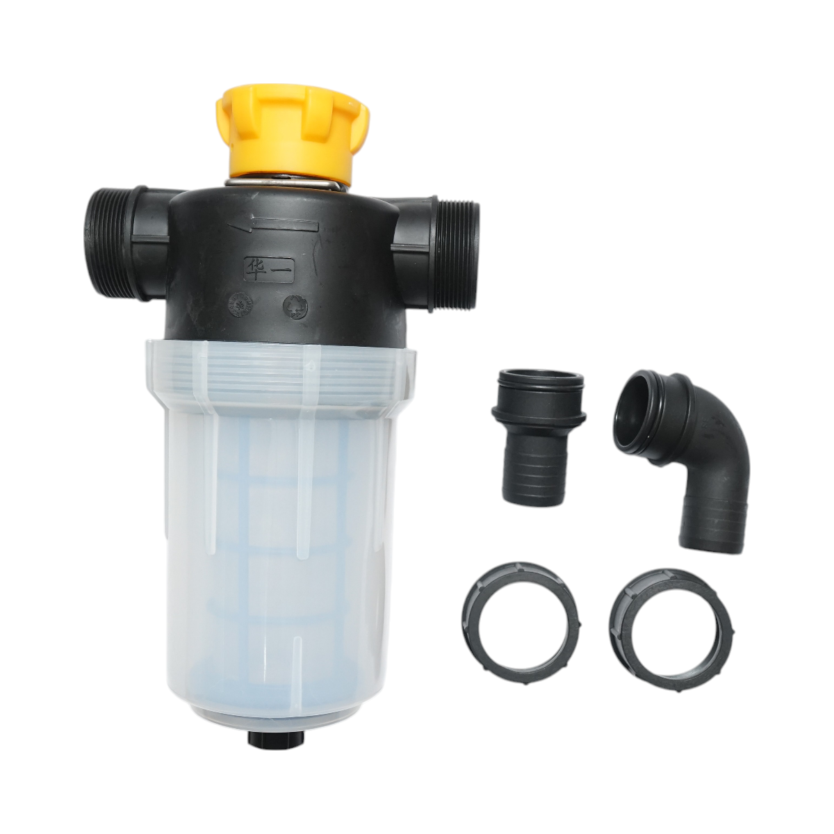 Filtru erbicidator transparent cu sita si valva autocuratare, racord 38mm - imagine 3