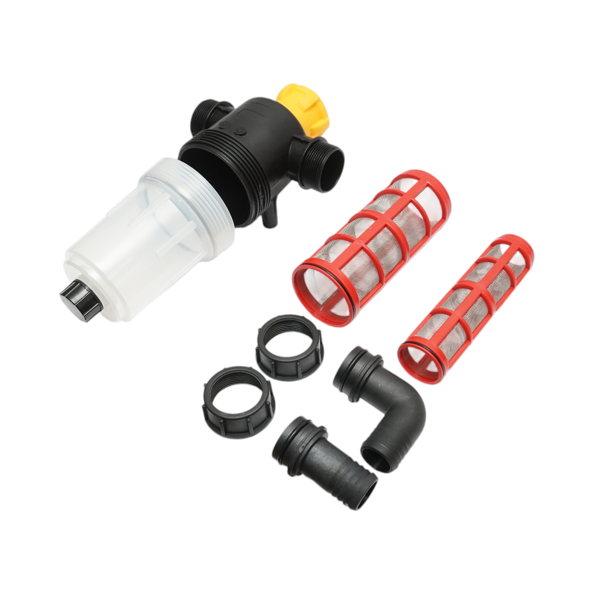 Filtru erbicidator transparent cu 2 site si valva autocuratare, racord 32mm - imagine 3