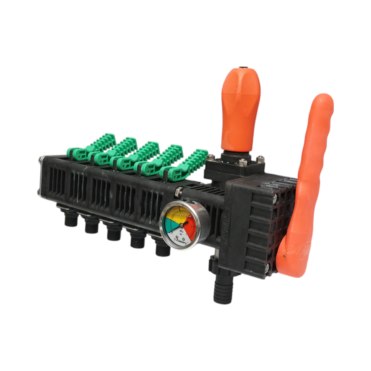 Distribuitor erbicidator cu 5 cai, manometru cu glicerina 25 bar - imagine 2