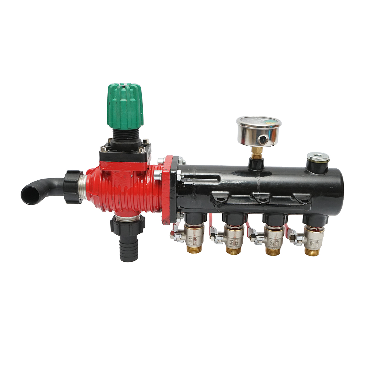 Distribuitor erbicidator metalic cu 4 cai, manometru cu glicerina 25 bar - imagine 2