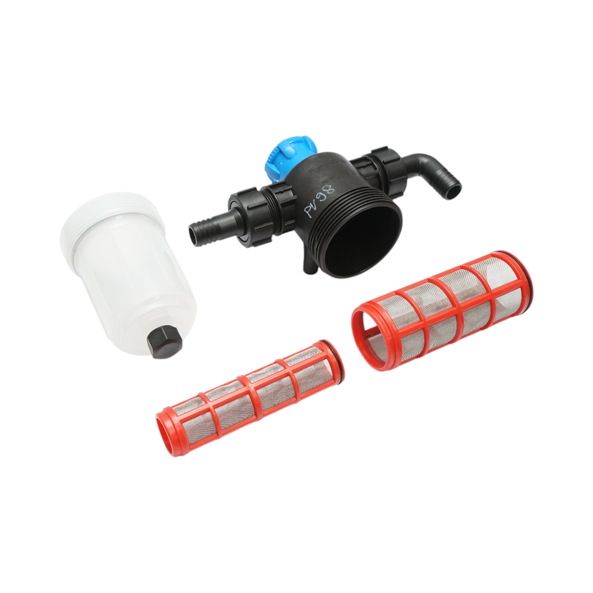 Filtru erbicidator transparent cu 2 site si valva autocuratare, racord 25mm - imagine 3