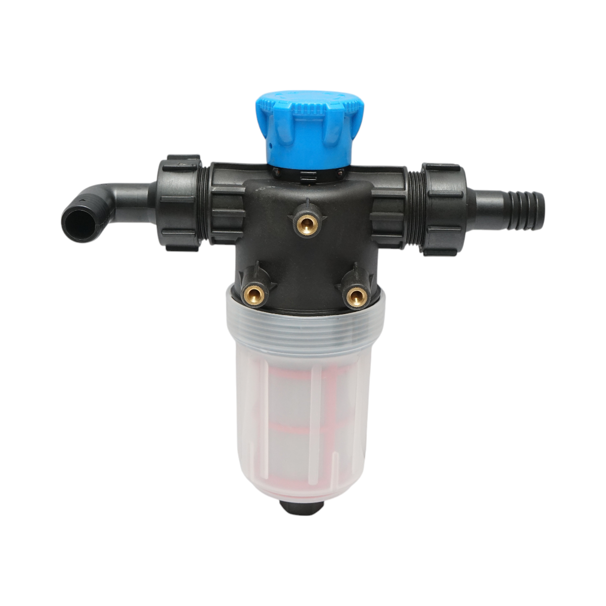 Filtru erbicidator transparent cu 2 site si valva autocuratare, racord 25mm - imagine 2