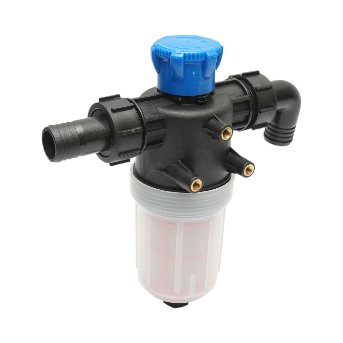 Filtru erbicidator transparent cu 2 site si valva autocuratare, racord 32mm - imagine 4