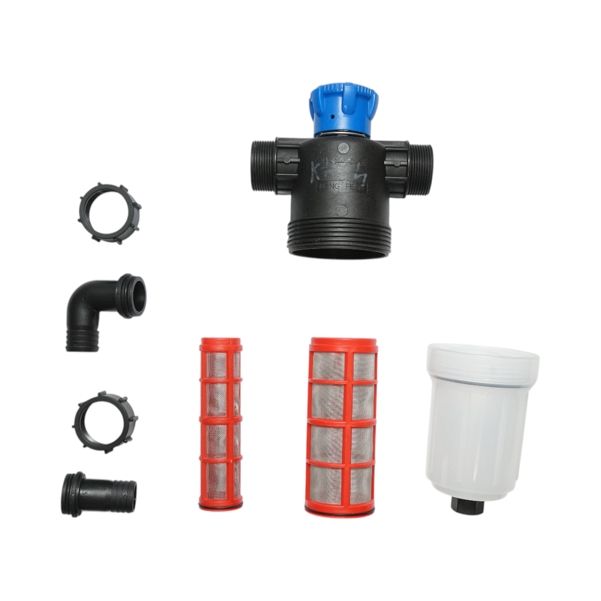 Filtru erbicidator transparent cu 2 site si valva autocuratare, racord 32mm - imagine 2