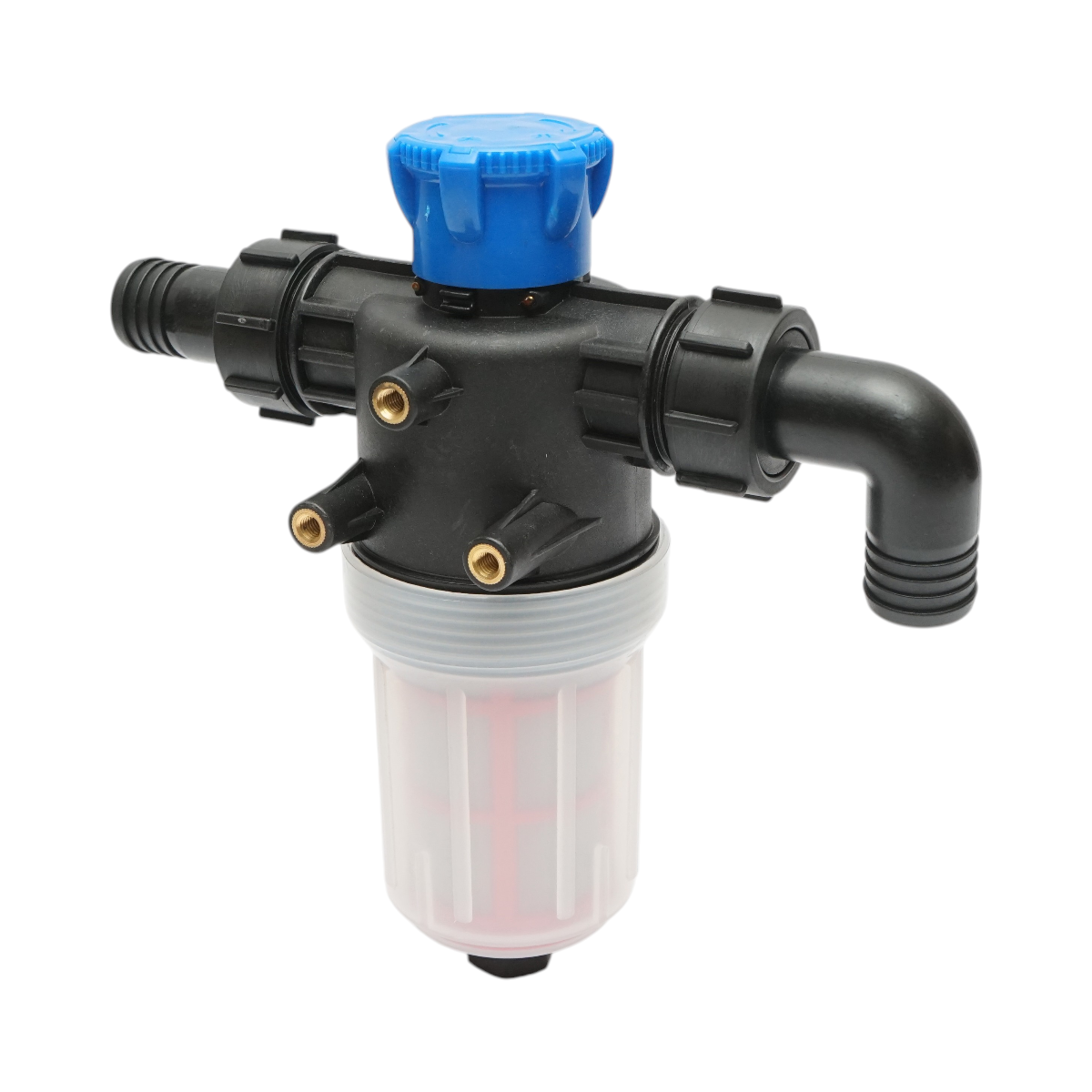 Filtru erbicidator transparent cu 2 site si valva autocuratare, racord 32mm