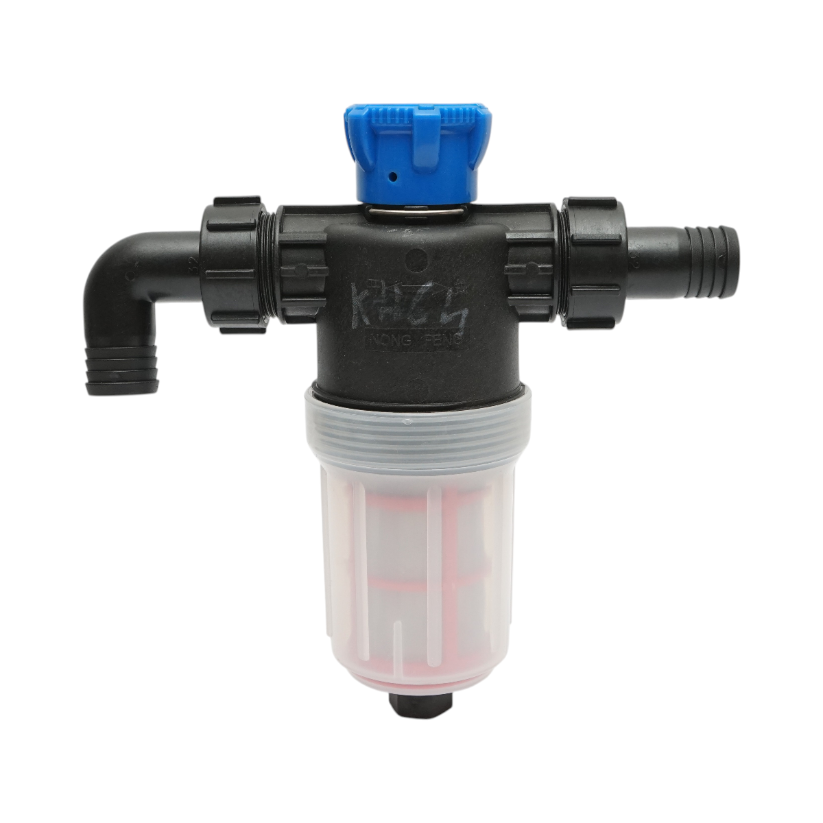 Filtru erbicidator transparent cu 2 site si valva autocuratare, racord 32mm - imagine 3