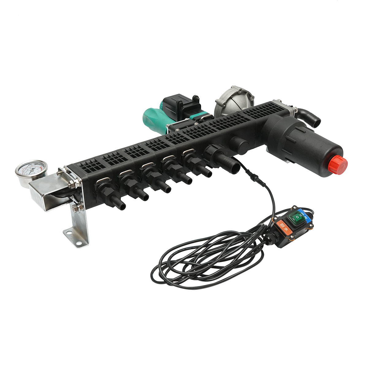 Distribuitor erbicidator cu 5 cai, filtru, supapa electrica si manometru cu glicerina 25 bar - imagine 5