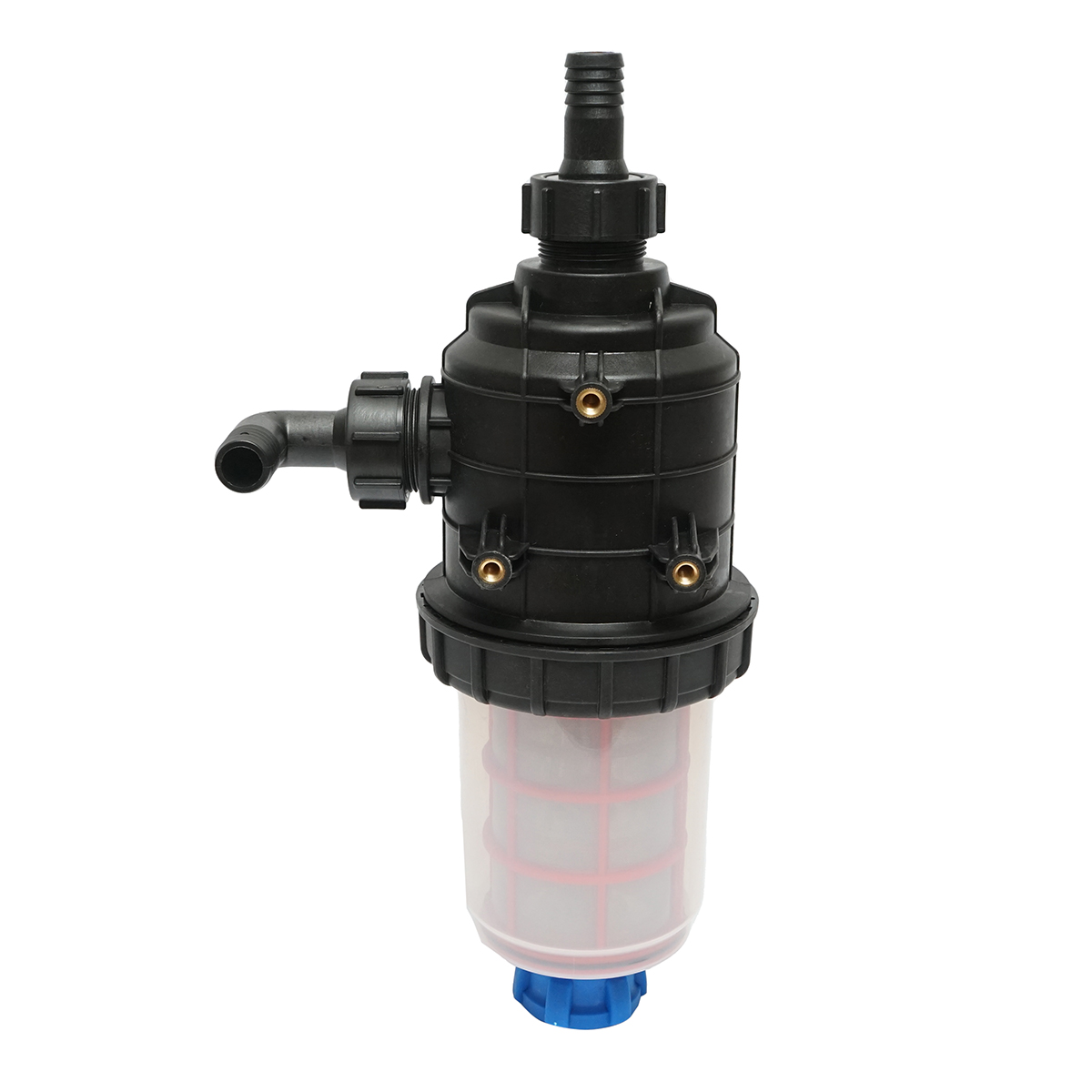 Filtru erbicidator transparent cu 2 site si valva autocuratare, racord 25mm