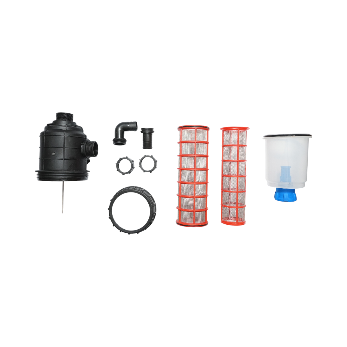 Filtru erbicidator transparent cu 2 site si valva autocuratare, racord 32mm - imagine 2