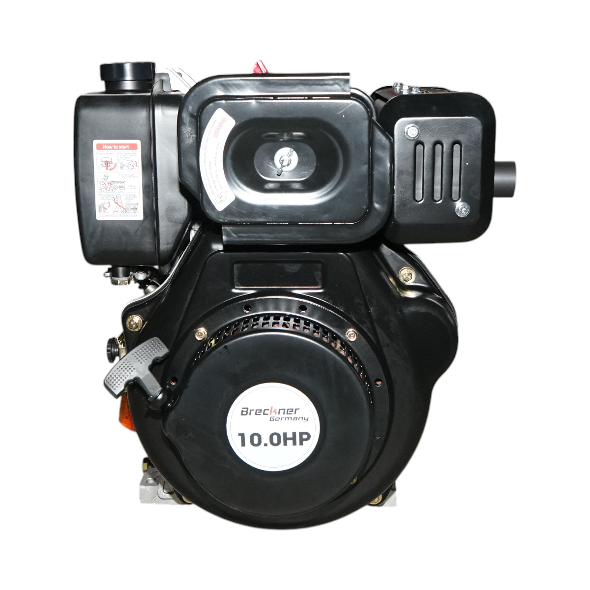 Motor diesel 10CP 186F, 418cc, turatie 3600rpm, ax rotund filetat 25.4mm, pornire sfoara Breckner Germany - imagine 4