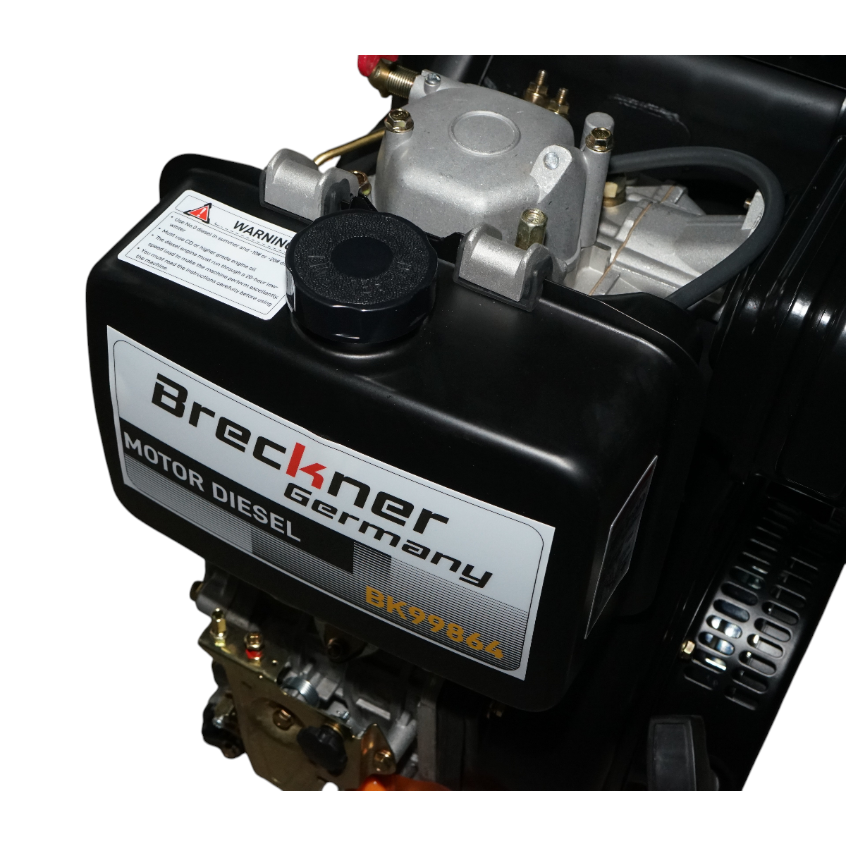 Motor diesel 10CP 186F, 418cc, turatie 3600rpm, ax rotund filetat 25.4mm, pornire sfoara Breckner Germany - imagine 8