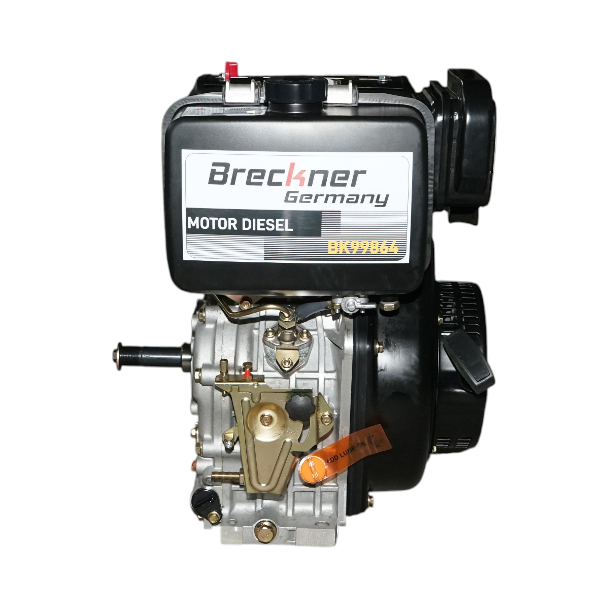 Motor diesel 10CP 186F, 418cc, turatie 3600rpm, ax rotund filetat 25.4mm, pornire sfoara Breckner Germany - imagine 2