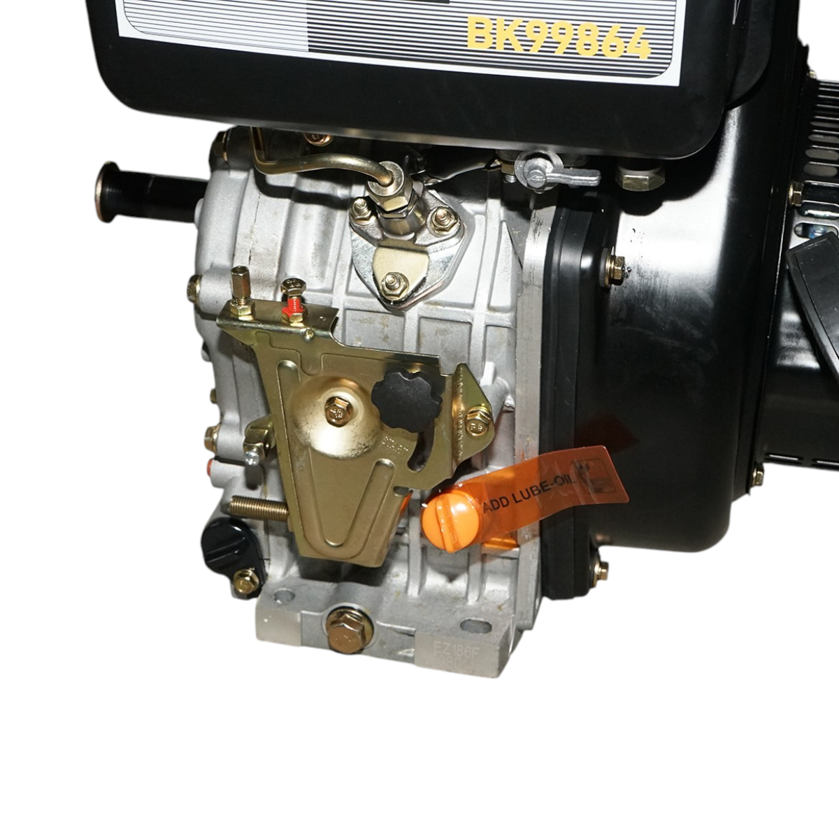 Motor diesel 10CP 186F, 418cc, turatie 3600rpm, ax rotund filetat 25.4mm, pornire sfoara Breckner Germany - imagine 10