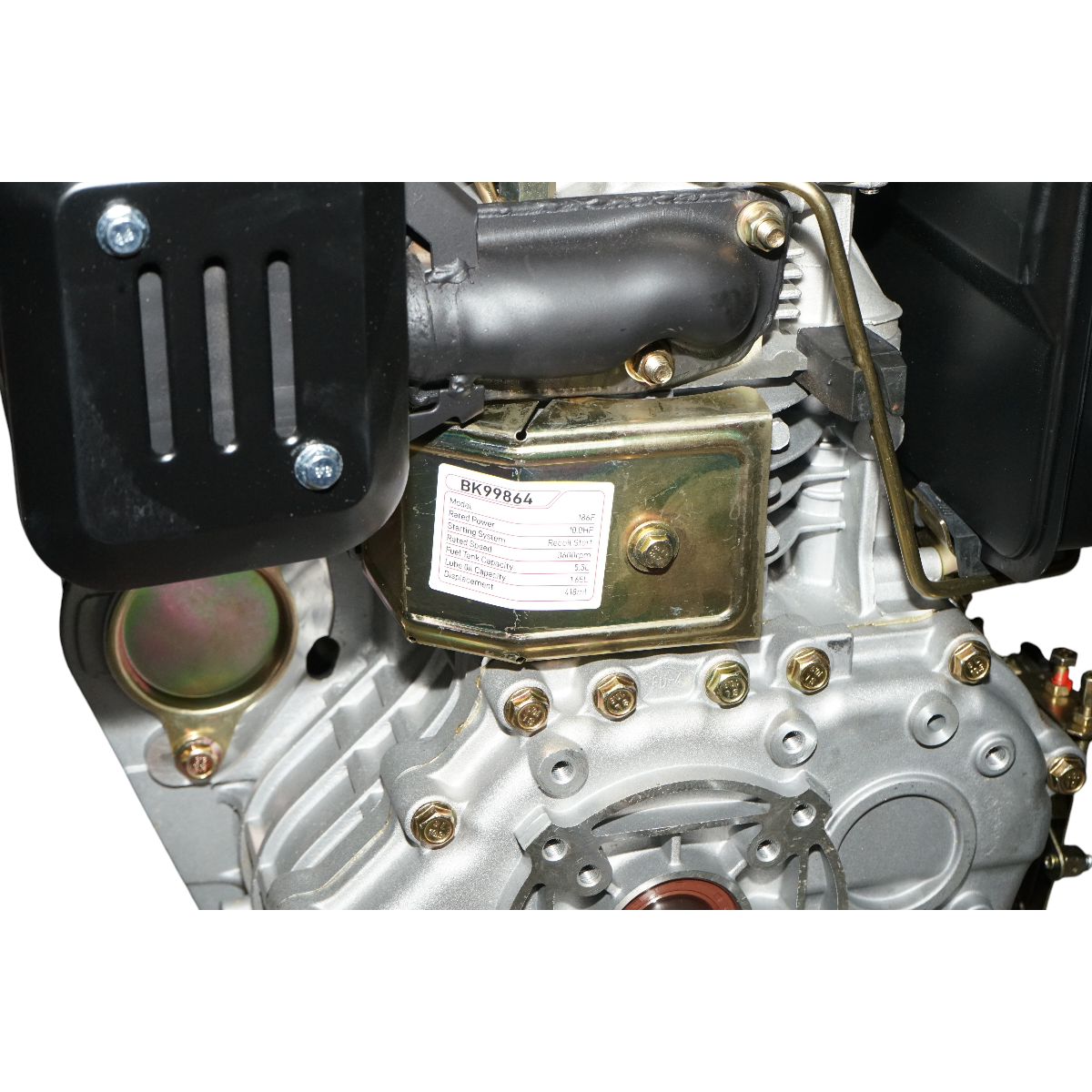 Motor diesel 10CP 186F, 418cc, turatie 3600rpm, ax rotund filetat 25.4mm, pornire sfoara Breckner Germany - imagine 7