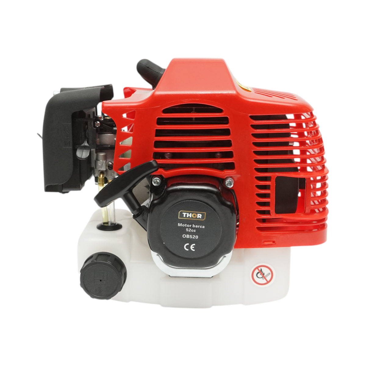 Motor barca pe benzina 2.5CP, 2T 52cc, portabil, turatie 7500rpm, cizma lunga reglabila THOR - imagine 8